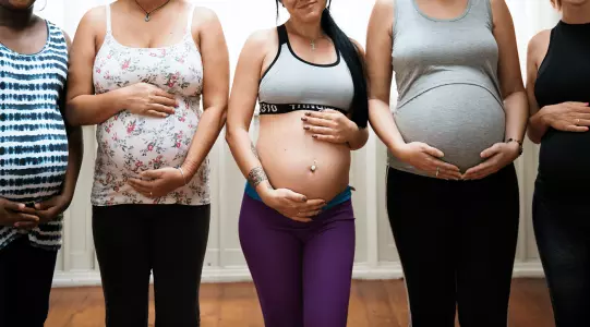 a group of pregnant women