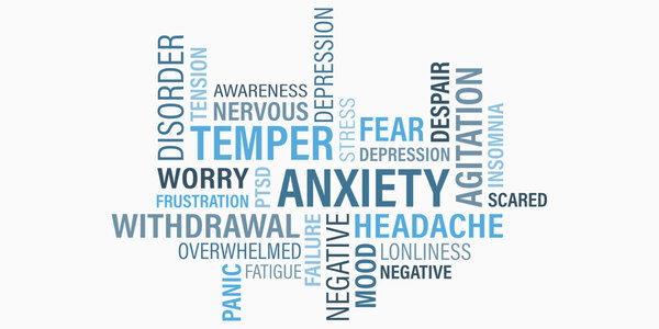 stress and anxiety word cloud